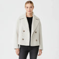 Women's Trench-Inspired Cropped Peacoat