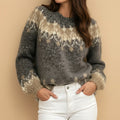 Women's Comfortable Fair Isle Knit Sweater
