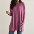 Women's Cozy Oversized Pocket Sweater Dress - Pink