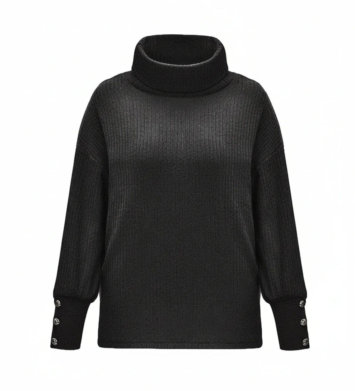 Loose Fit Cowl Neck Sweater in White - image 6