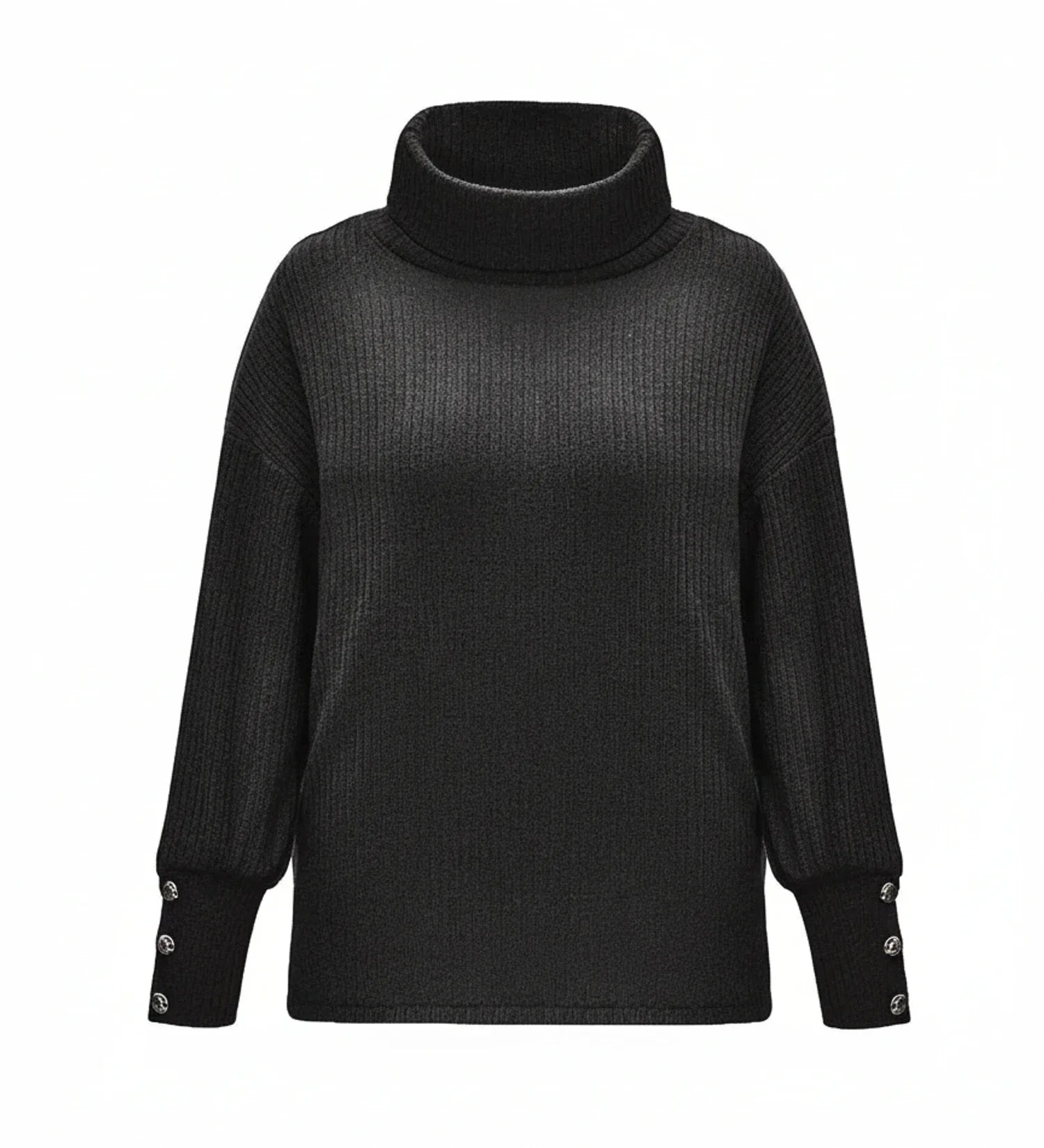 Loose Fit Cowl Neck Sweater in White - image 6