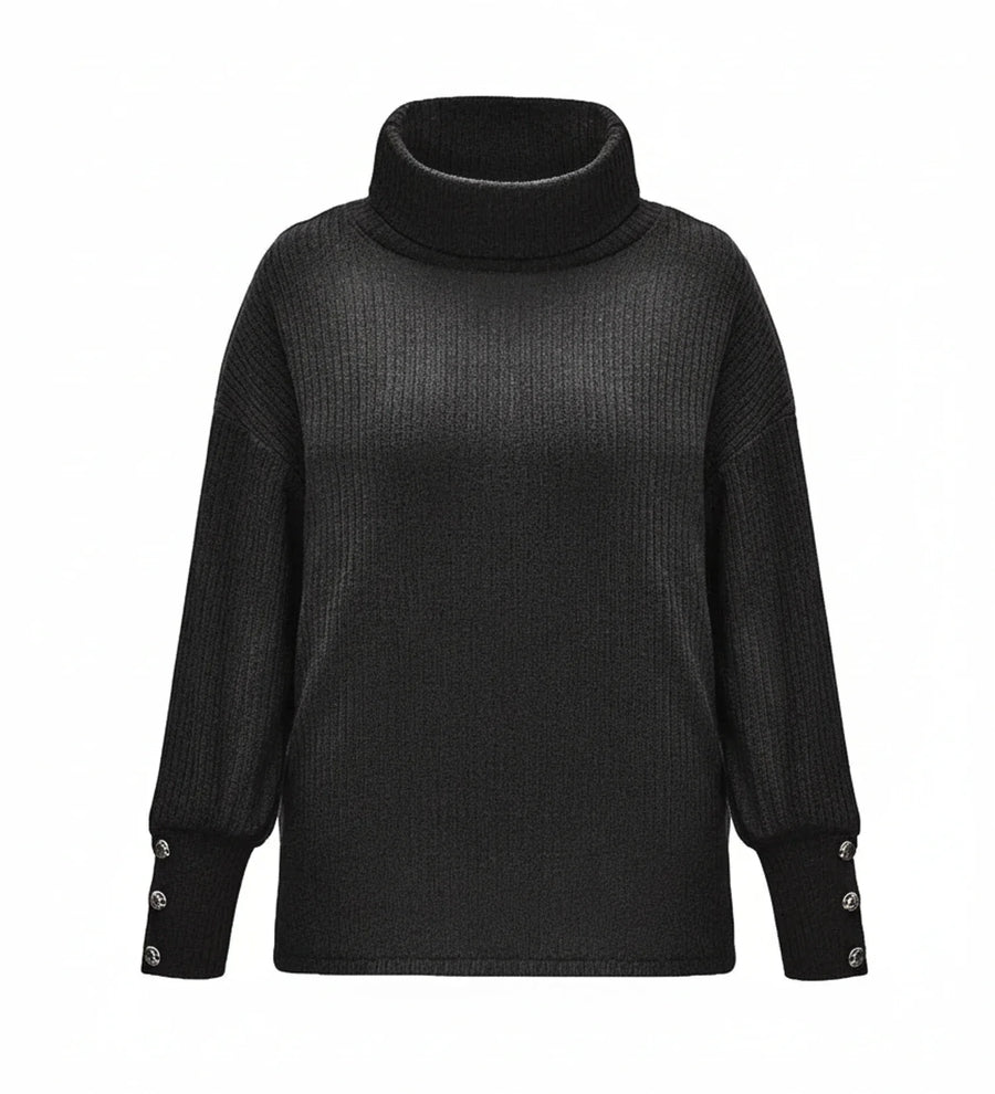 Luvrefashion | Loose Fit Cowl Neck Sweater in White - image 6