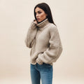 Chunky Knit Turtleneck Sweater for Women
