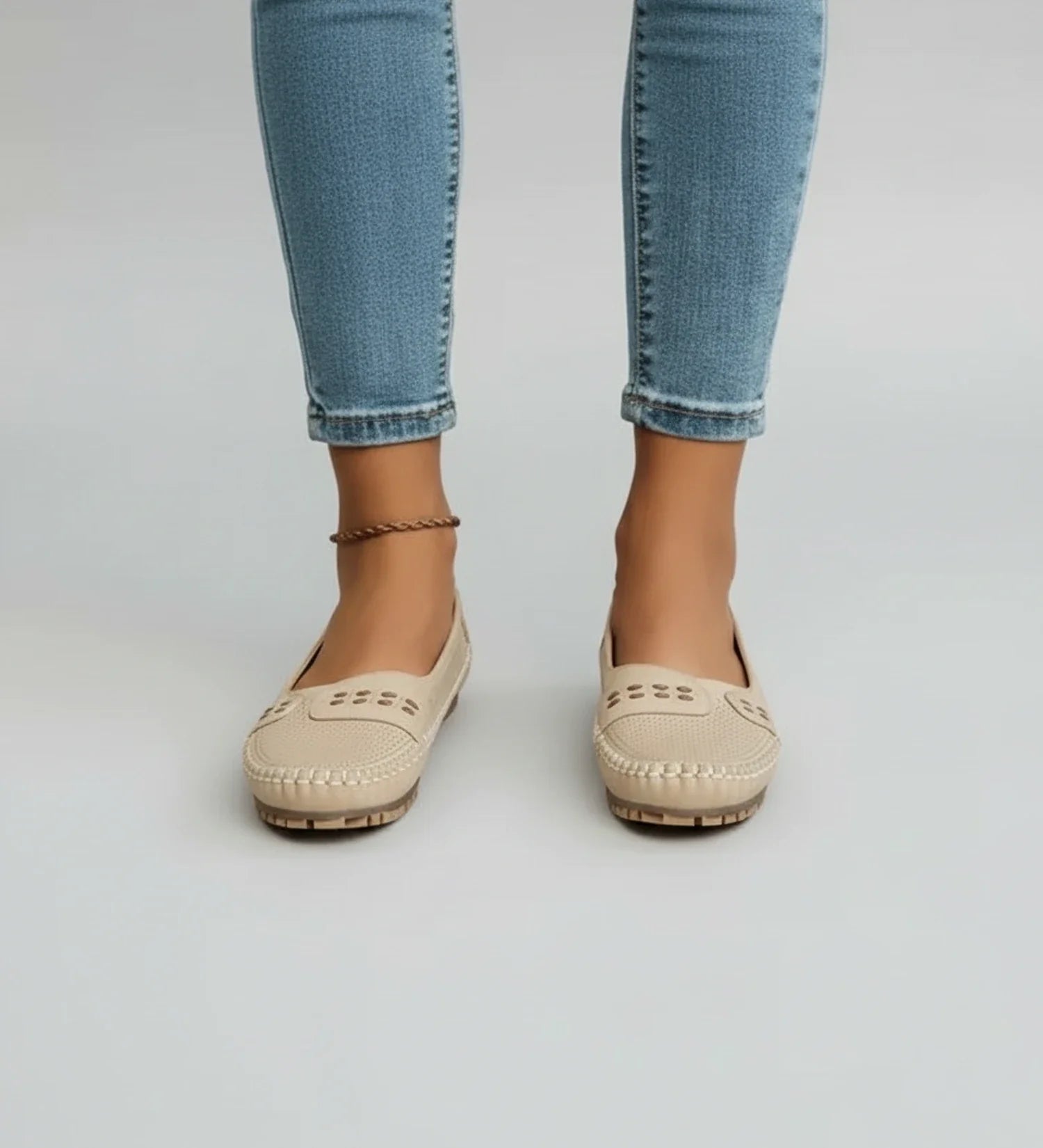 Ladies' Breathable Slip On Loafers in Coffee - image 6