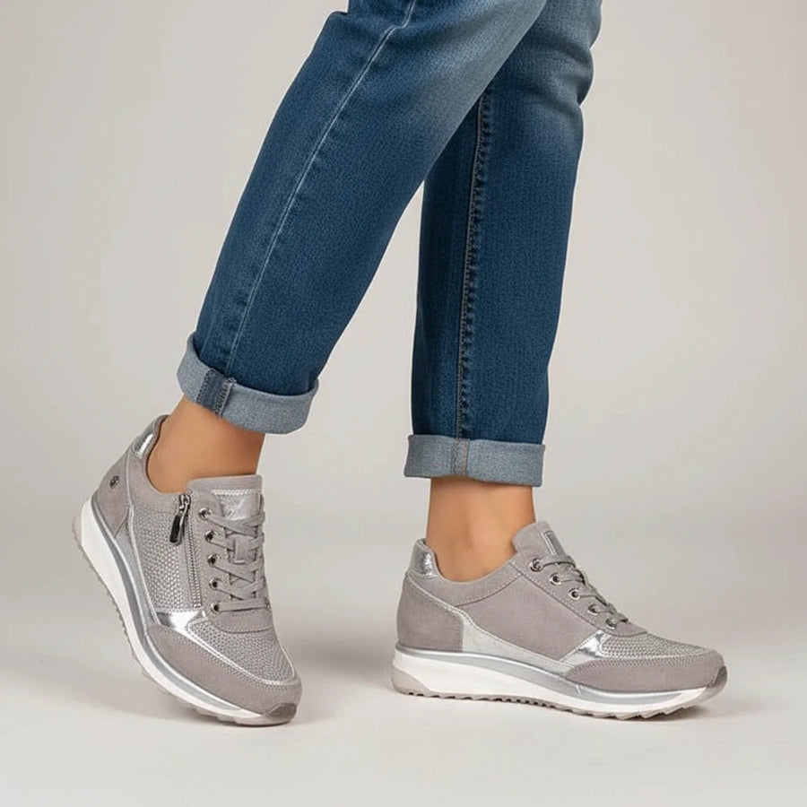 Luvrefashion | Platform Sneakers for in Gray - side view