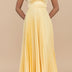 Pleated Maxi Dress for Women - Summer Edition - Yellow