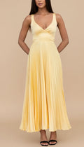 Pleated Maxi Dress for Women - Summer Edition