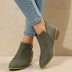 Pointed Toe Ankle Boots for Women - Green