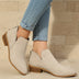 Pointed Toe Ankle Boots for Women - Beige