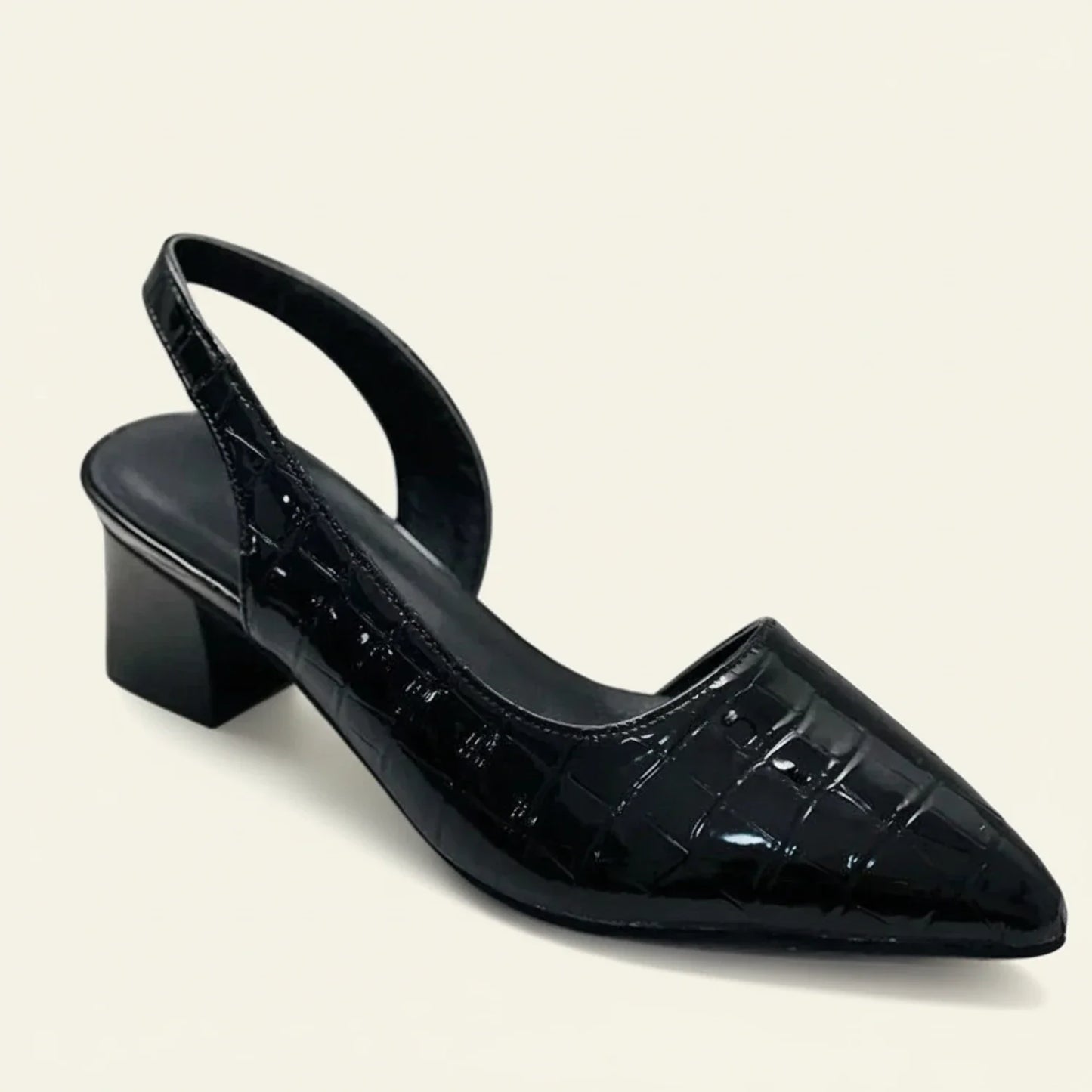 Chic Slingback Heels for in Black - front view