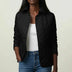 Quilted Jacket with Collar for Women - Black