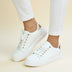 Quilted Casual Sneakers for Women - White