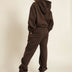Ladies' Hoodie and Jogger Ensemble - Brown