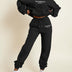 Ladies' Hoodie and Jogger Ensemble - Black