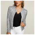 Sequin-Embellished Evening Jacket for Women