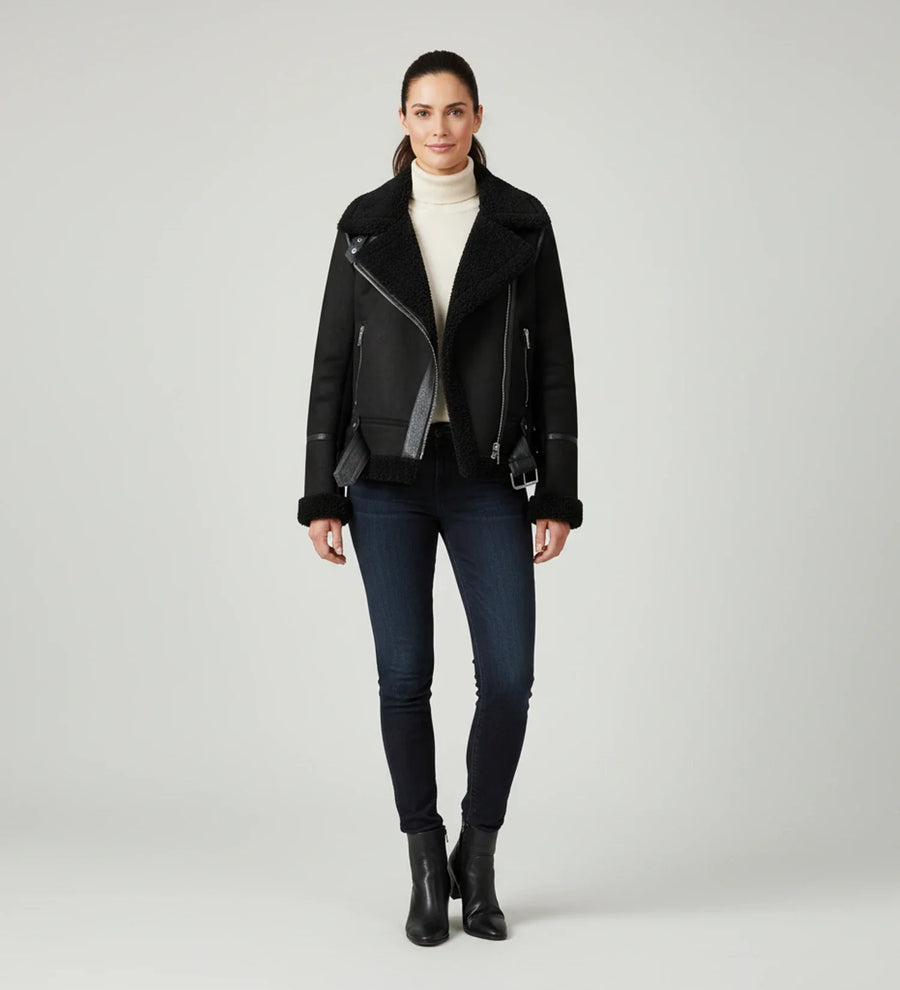 Luvrefashion | Aviator Jacket with Short Shearling in Brown - image 7