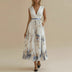 Floral Midi A-Line Dress for Women - White