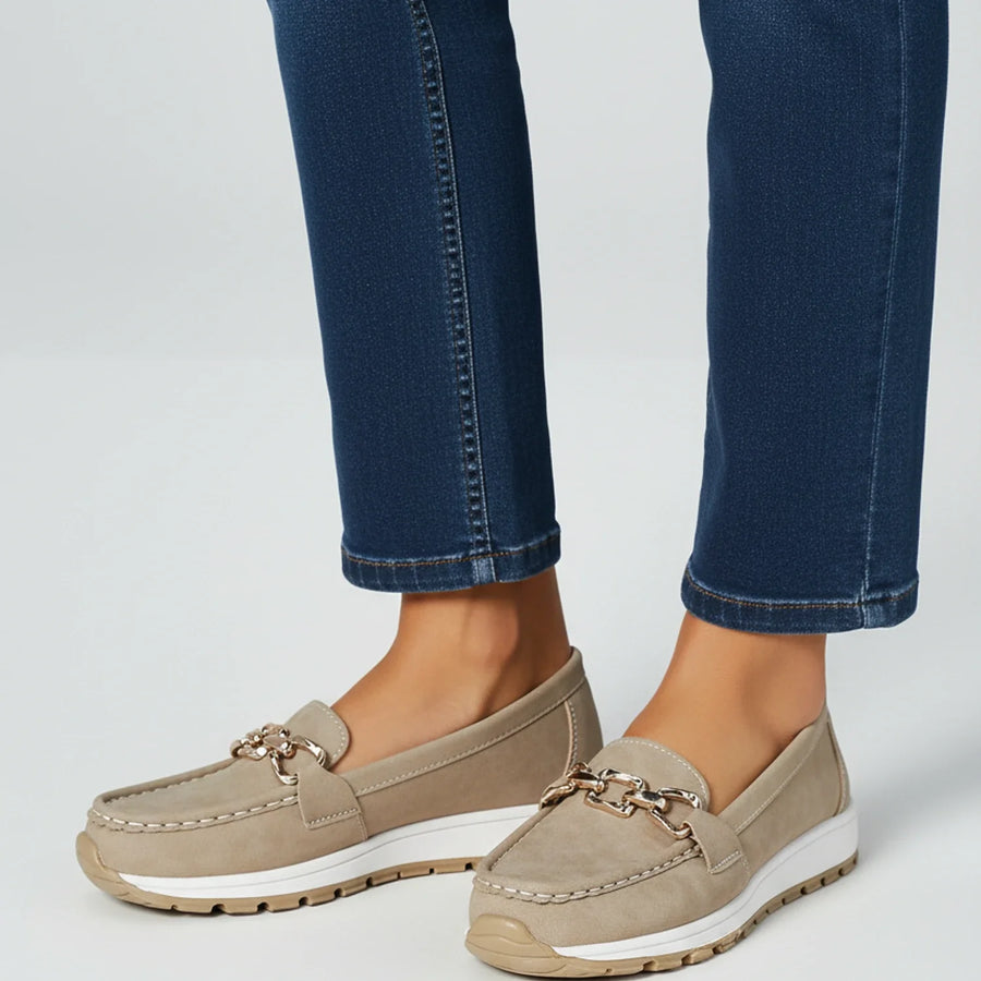 Luvrefashion | Ladies' Easy On Loafers in Blue - front view