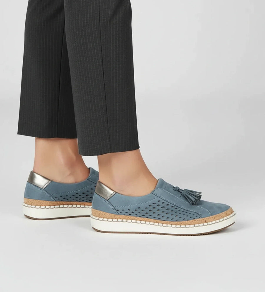 Luvrefashion | Tassel Loafer Sneaker with Perforated Design in Black - image 10