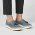Women's Tassel Loafer Sneaker with Perforated Design - Blue