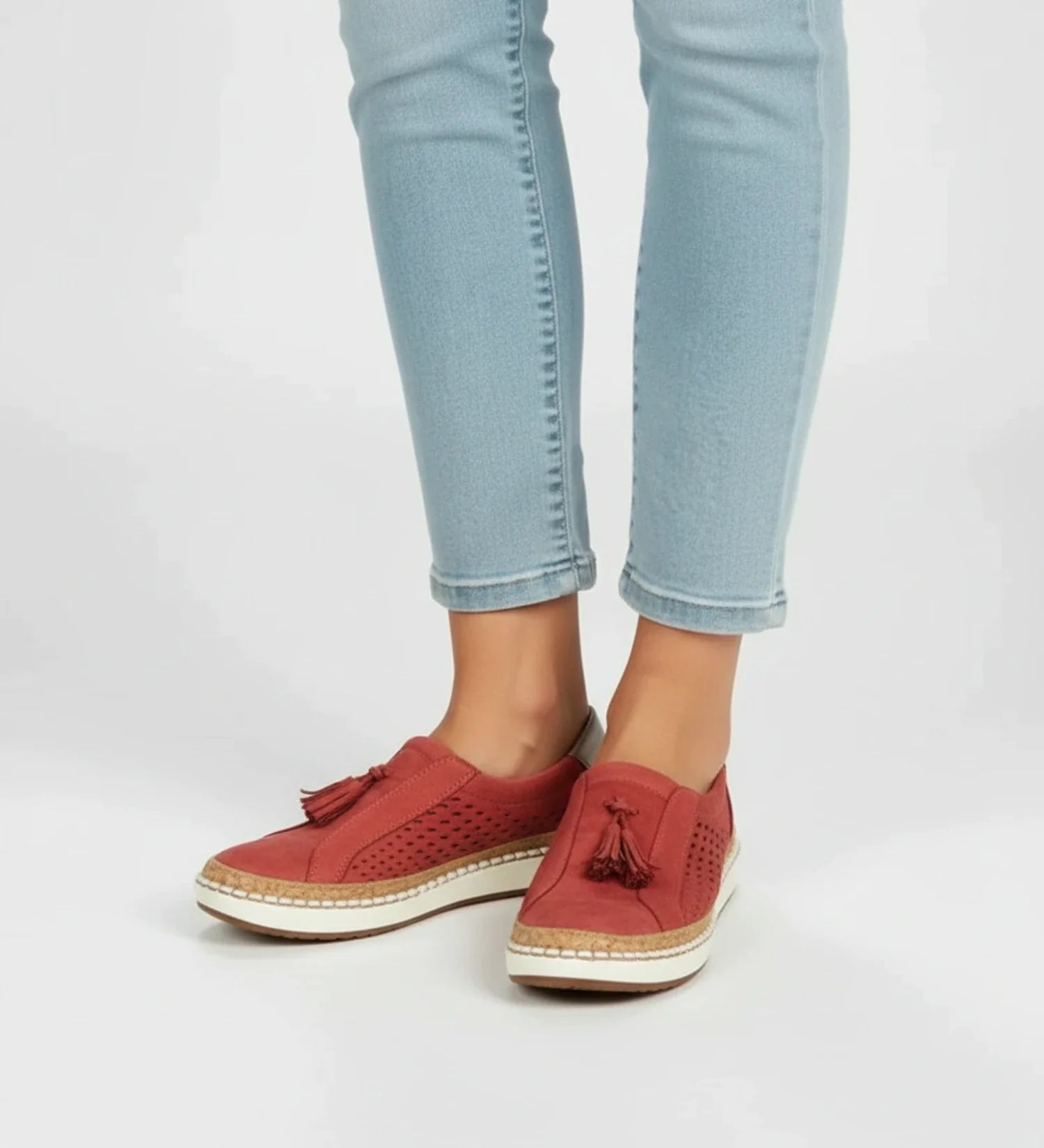 Tassel Loafer Sneaker with Perforated Design in Black - image 15