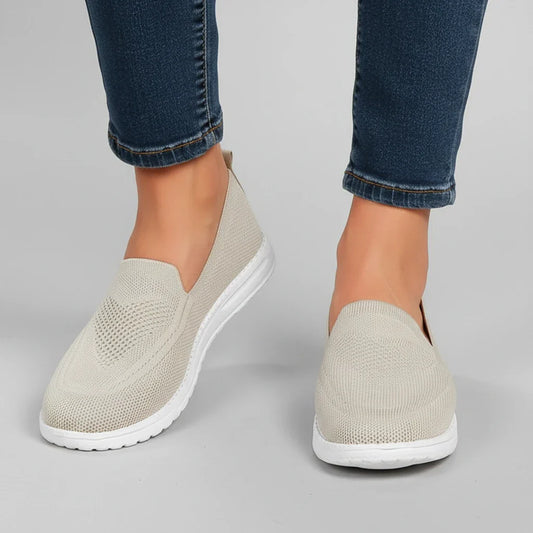 Easy On Sneakers in Beige - front view