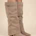 Women's Pull-On Slouchy Knee-High Boots - Beige