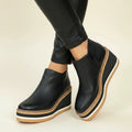 Leather Wedge Boots for Women