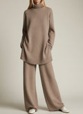 Relaxed Fit Wide-Leg Pants Set for Women