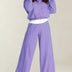 Women's Wide-Leg Trousers Ensemble - Purple