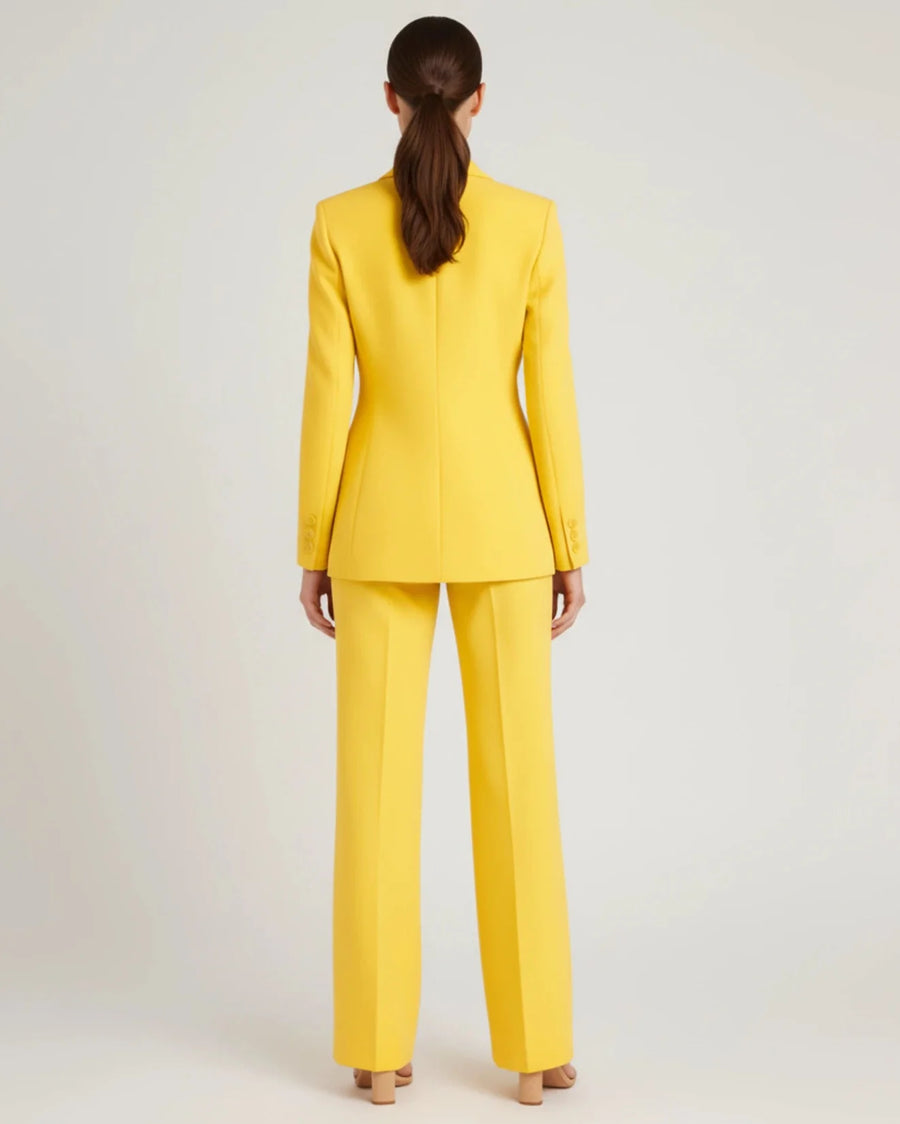Luvrefashion | Elegant Tailored Long Blazer Suit Ensemble in White - image 10