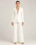 Elegant Women's Tailored Long Blazer Suit Ensemble