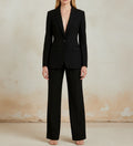 Elegant Women's Tailored Long Blazer Suit Ensemble