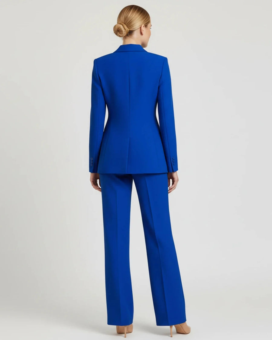Luvrefashion | Elegant Tailored Long Blazer Suit Ensemble in White - image 7