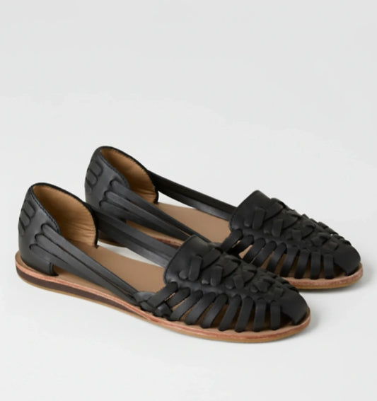 Orthopedic Woven Mules for in Black - front view