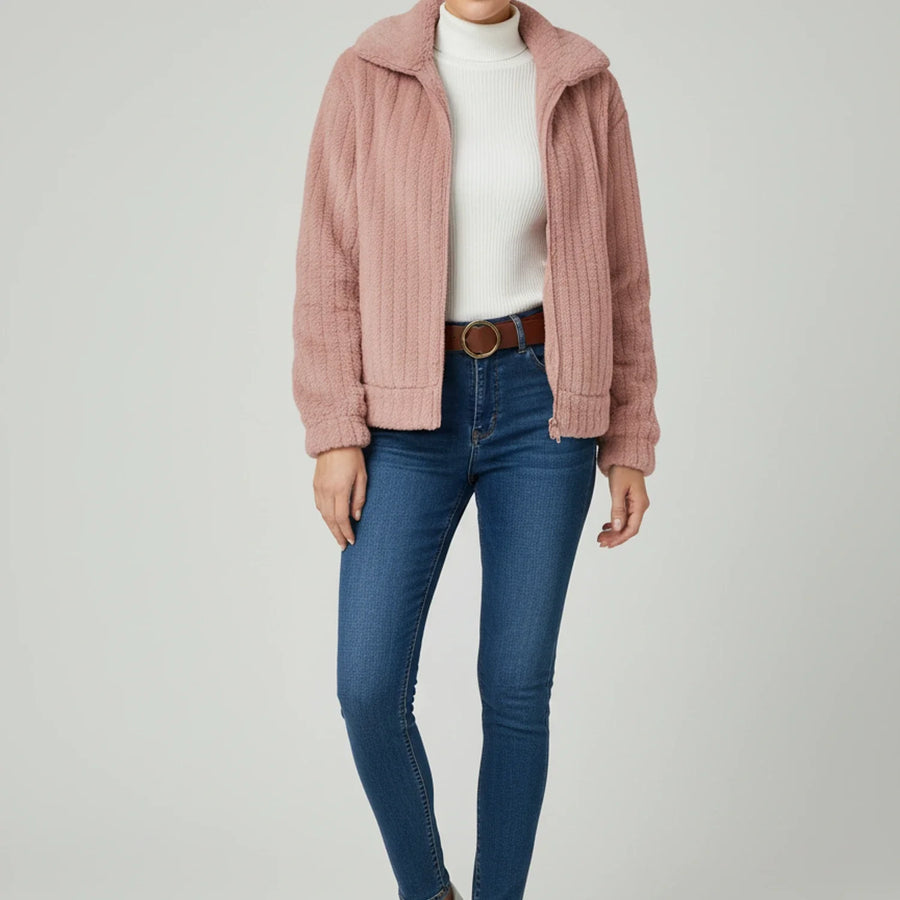 Luvrefashion | Ladies' Zippered Jacket in Dark Blue - image 9