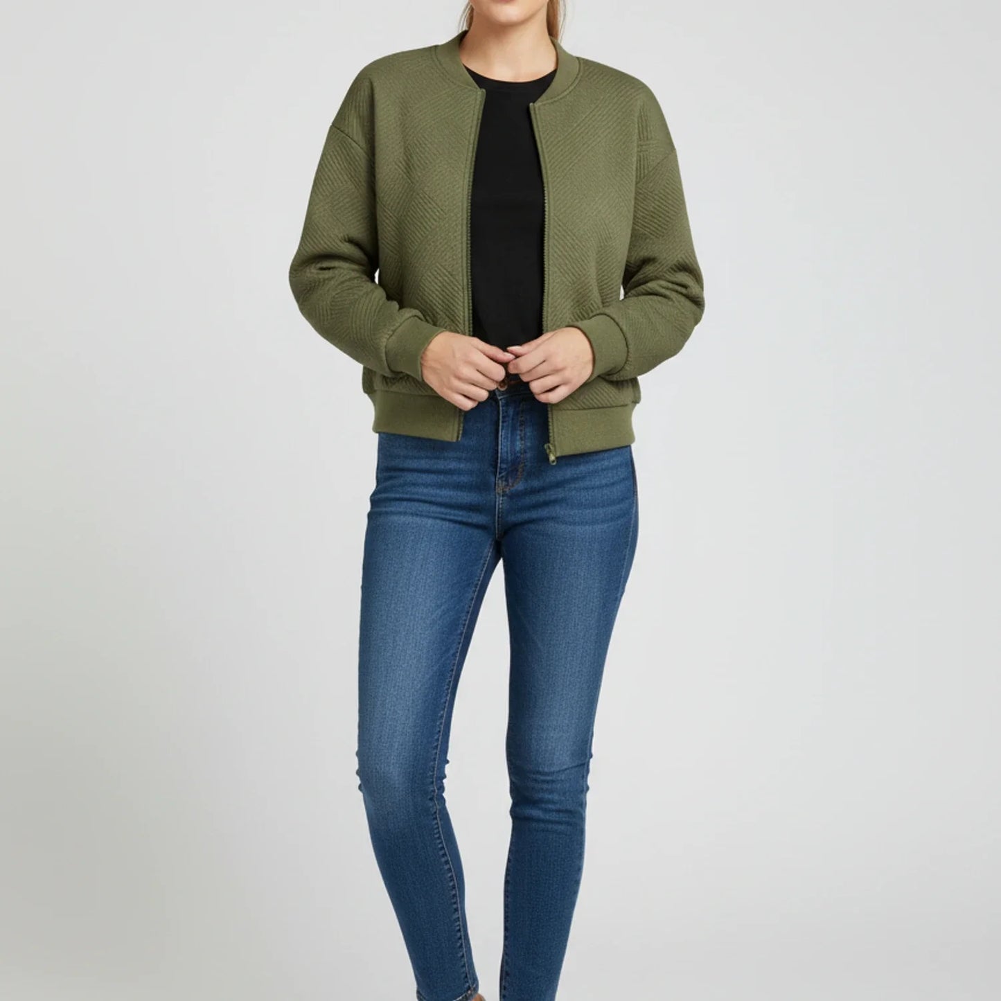 Zippered Jacket in Blue - image 12