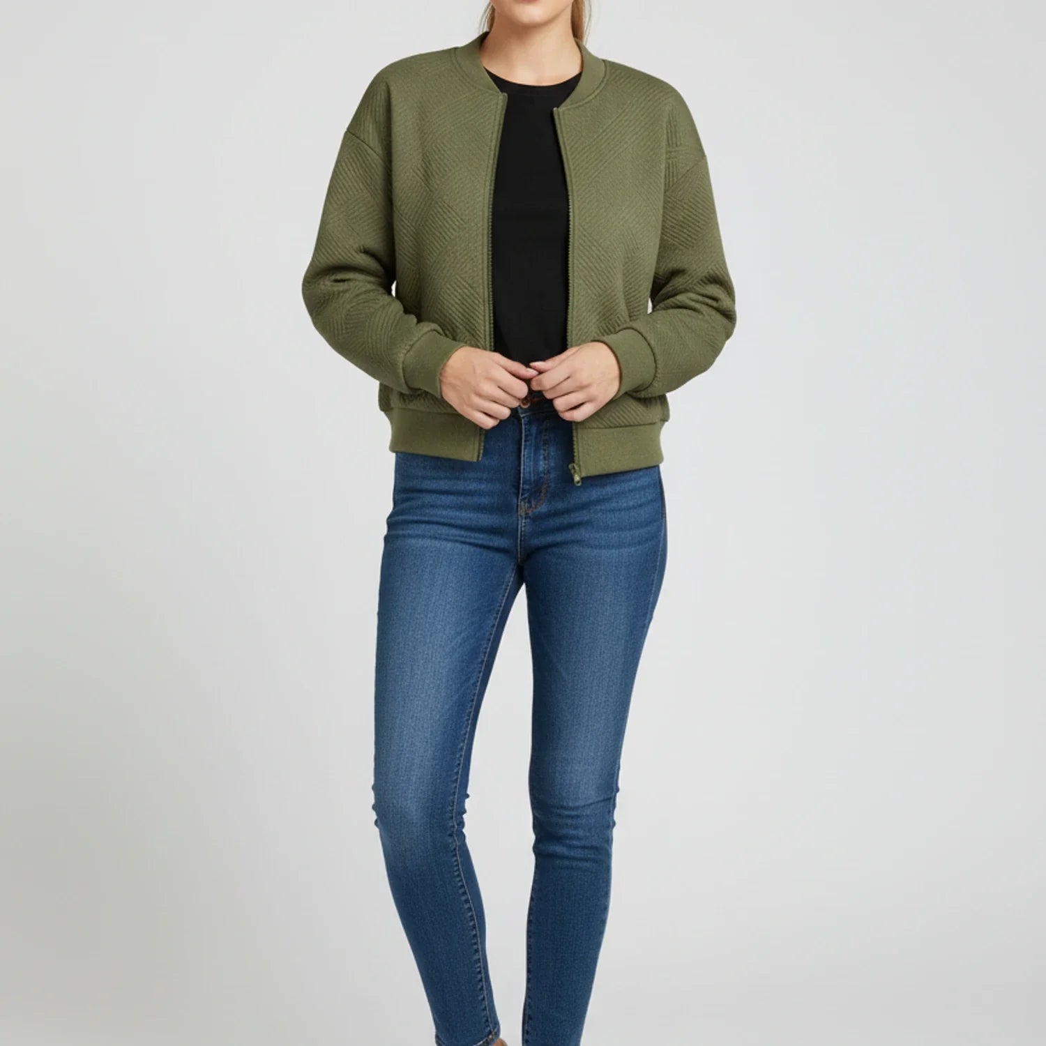 Zippered Jacket in Blue - image 12