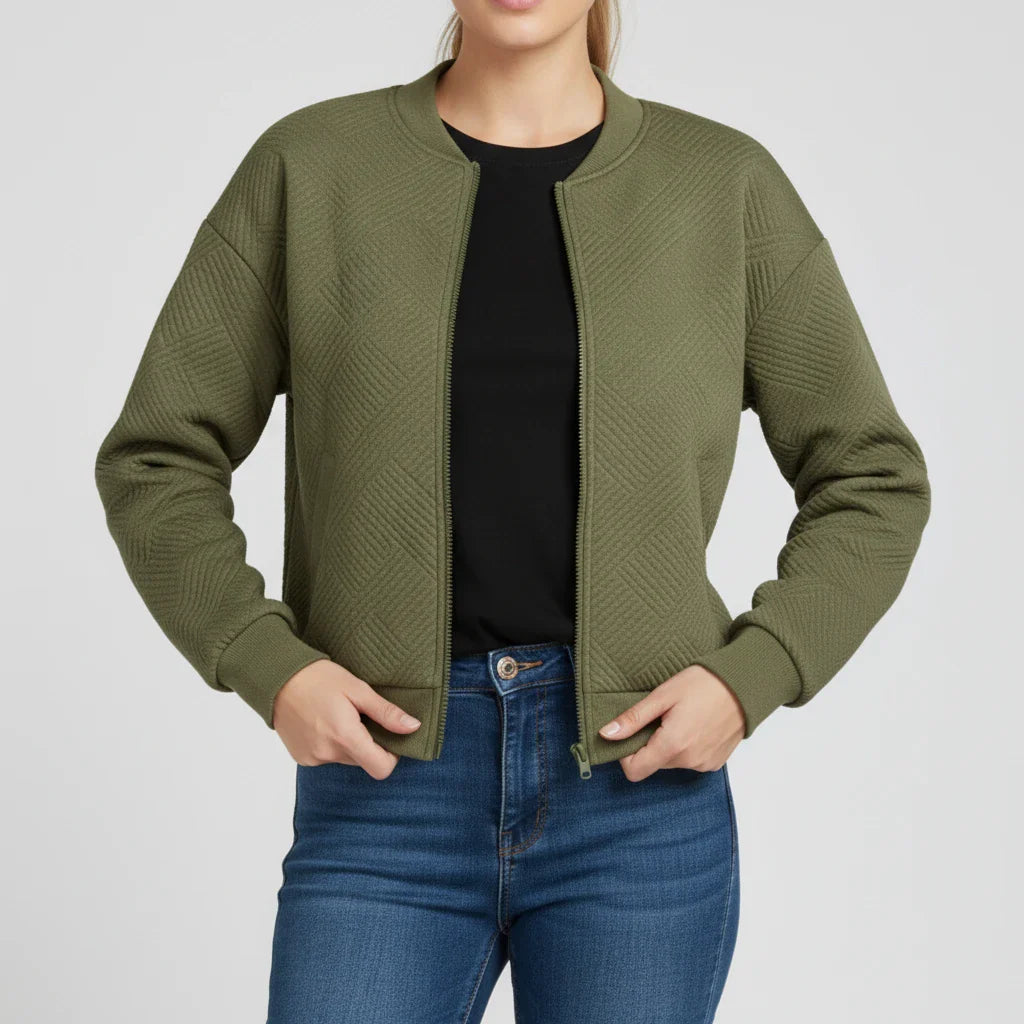 Zippered Jacket in Blue - image 11