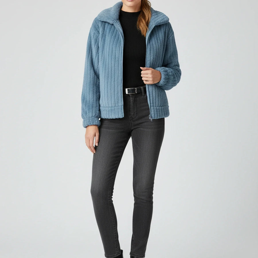 Luvrefashion | Ladies' Zippered Jacket in Dark Blue - image 6