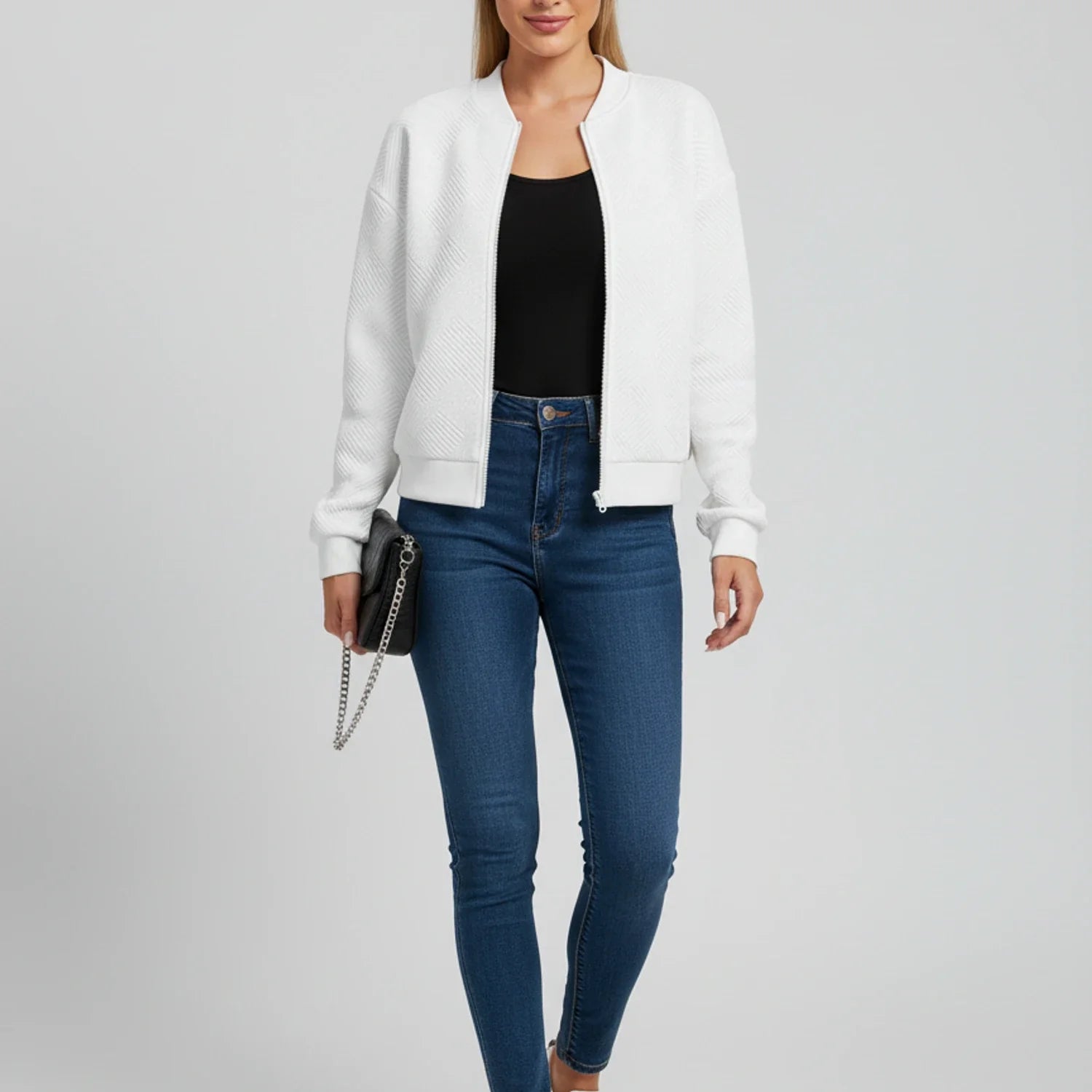 Zippered Jacket in Blue - image 6