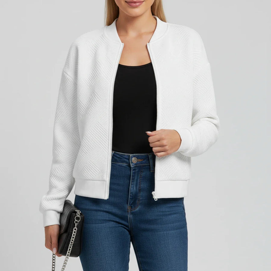 Luvrefashion | Zippered Jacket in Blue - styled look