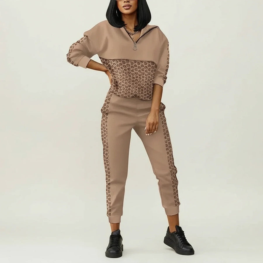 Luvrefashion | Jogger Set Two Piece Outfit in Black - styled look