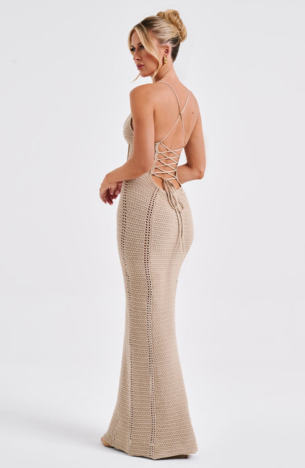 Sophia Beige Maxi Summer Dress