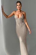 Sophia Beige Maxi Summer Dress
