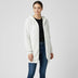 Ladies' Zip-Up Hooded Sweater - White