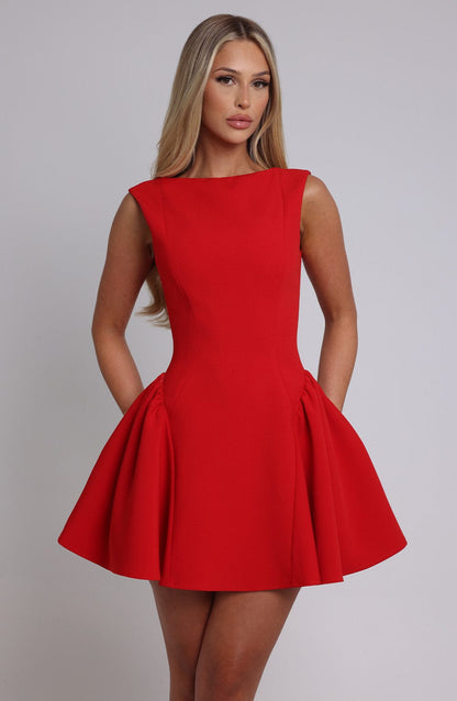 Sophia Red Mini Sundress - Cute Summer Fashion