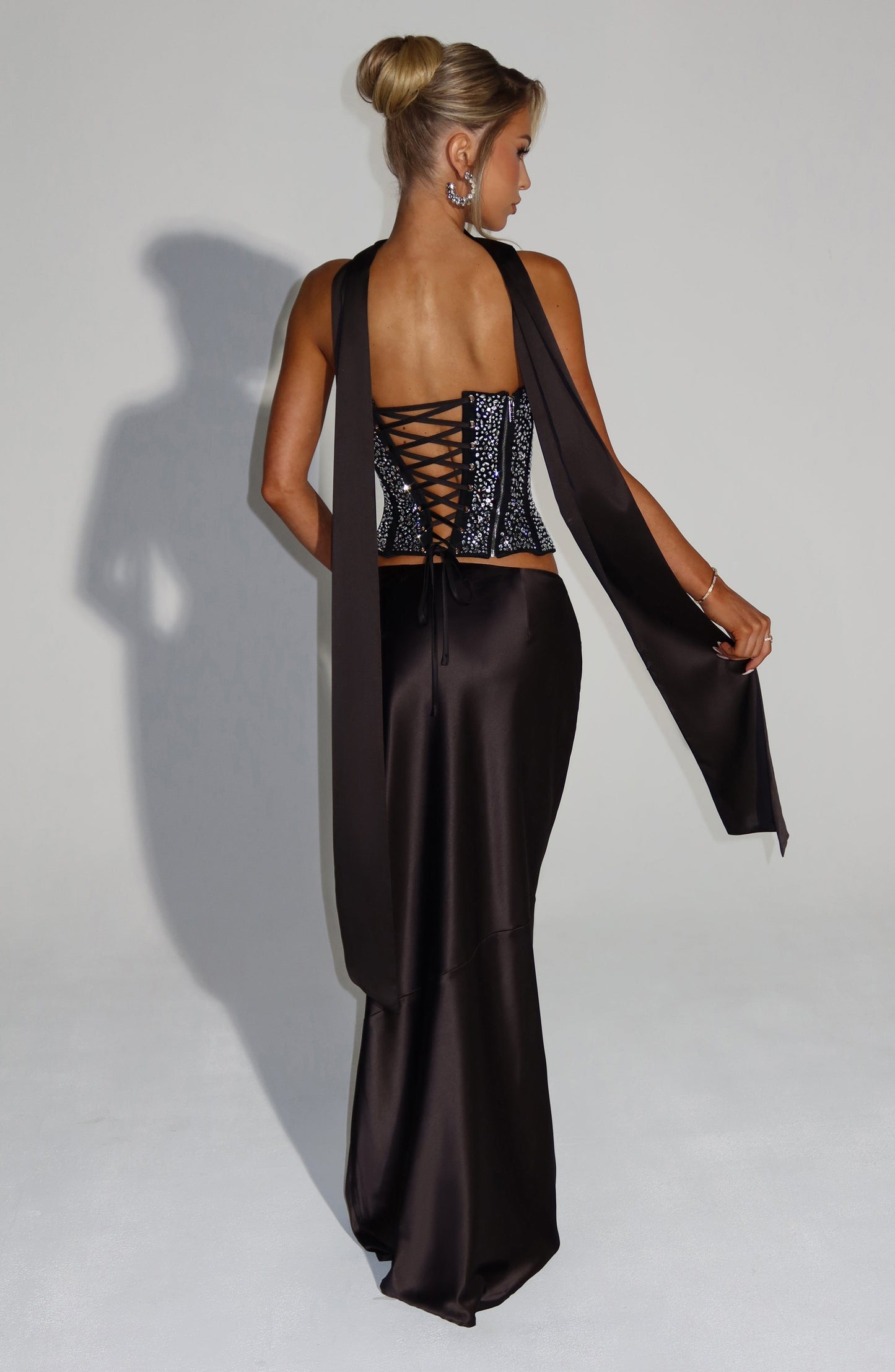 Sophia Black Corset Top for Summer Fashion