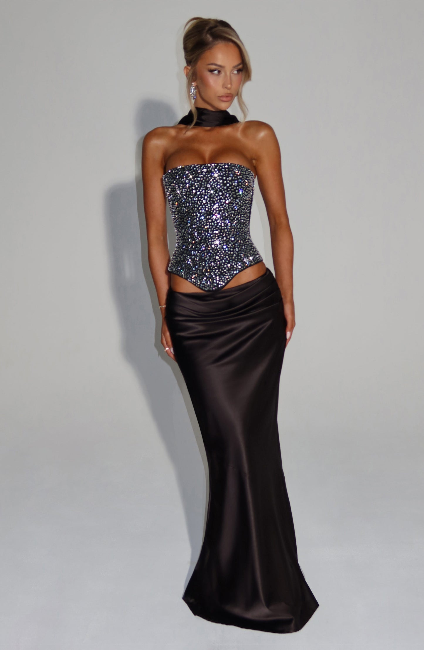 Sophia Black Corset Top for Summer Fashion