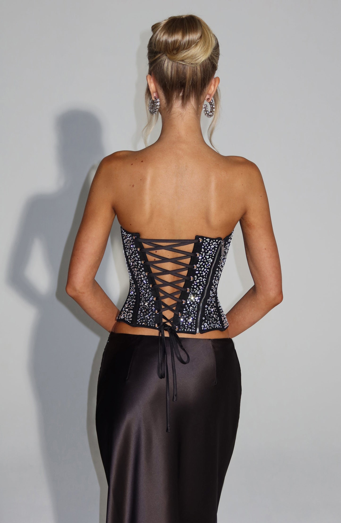 Sophia Black Corset Top for Summer Fashion